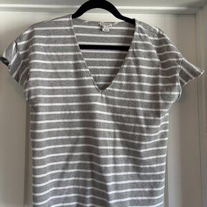 J crew flutter sleeve striped shirt